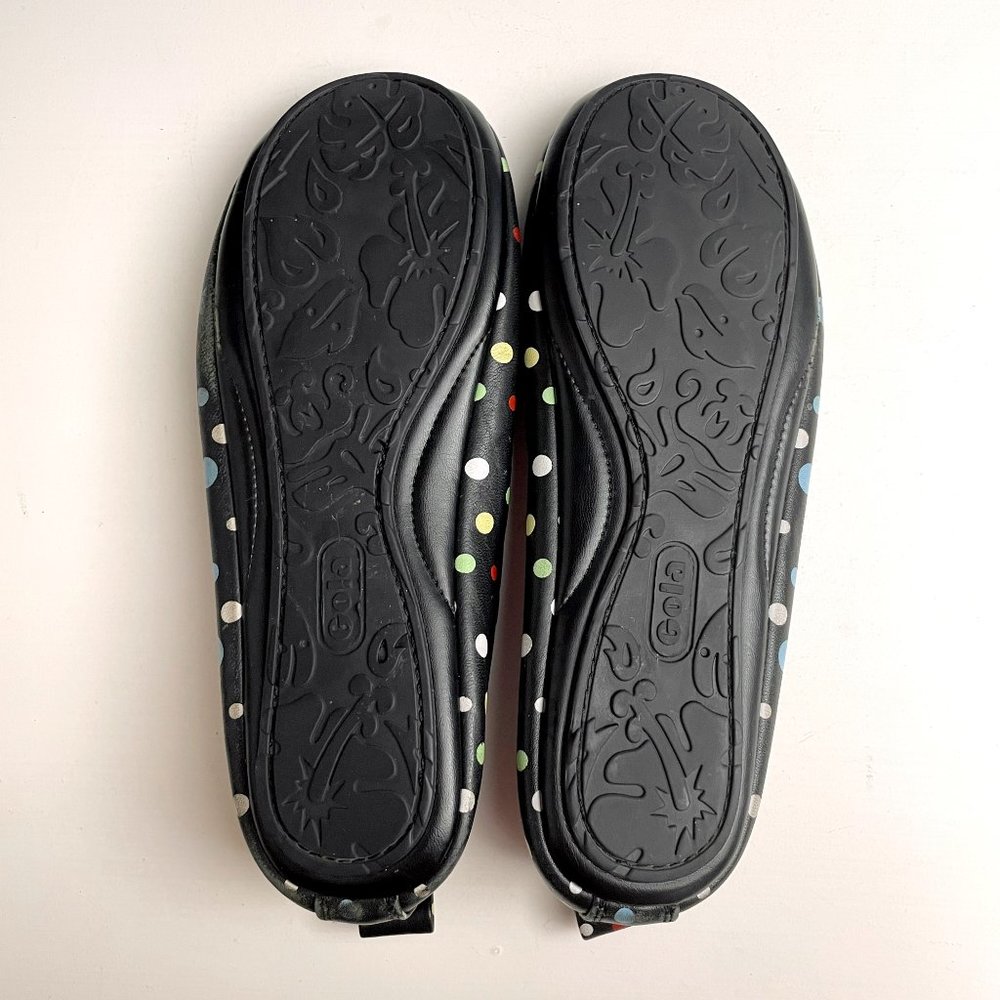 Gola Logic black leather ballet flats with polka dots - size 7 - Picture 8 of 10